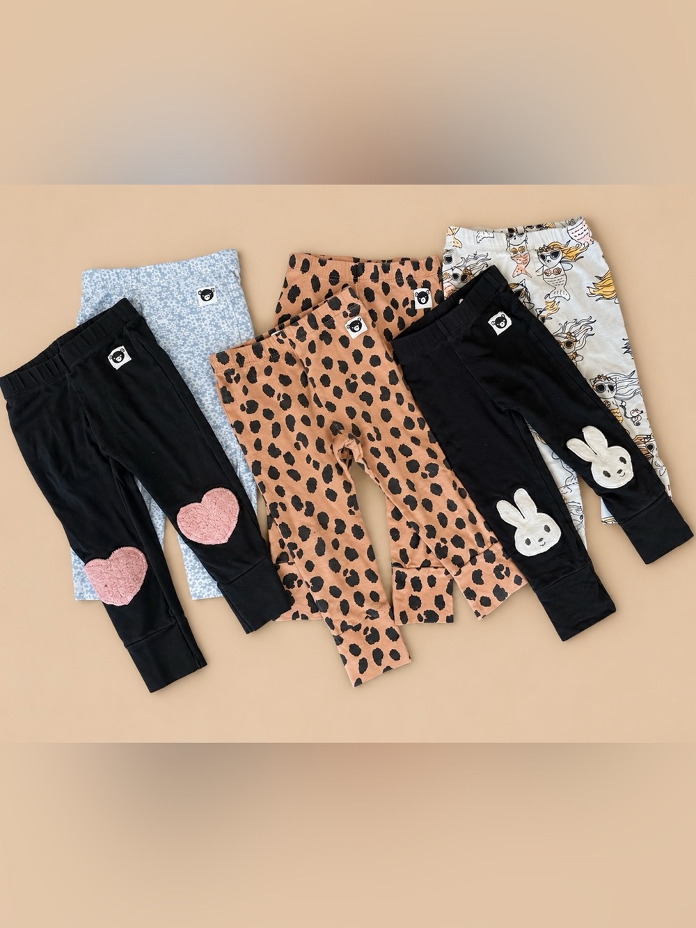 Huxbaby Girls Leggings, Lot of 6, Size 2T